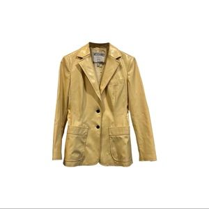 Moschino Jeans Cream Pleather Jacket